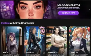 Yume AI interface showing a custom anime character and private chat