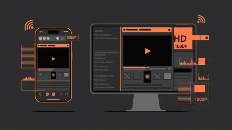 comparing mobile and desktop video streaming interface of free hentai sites